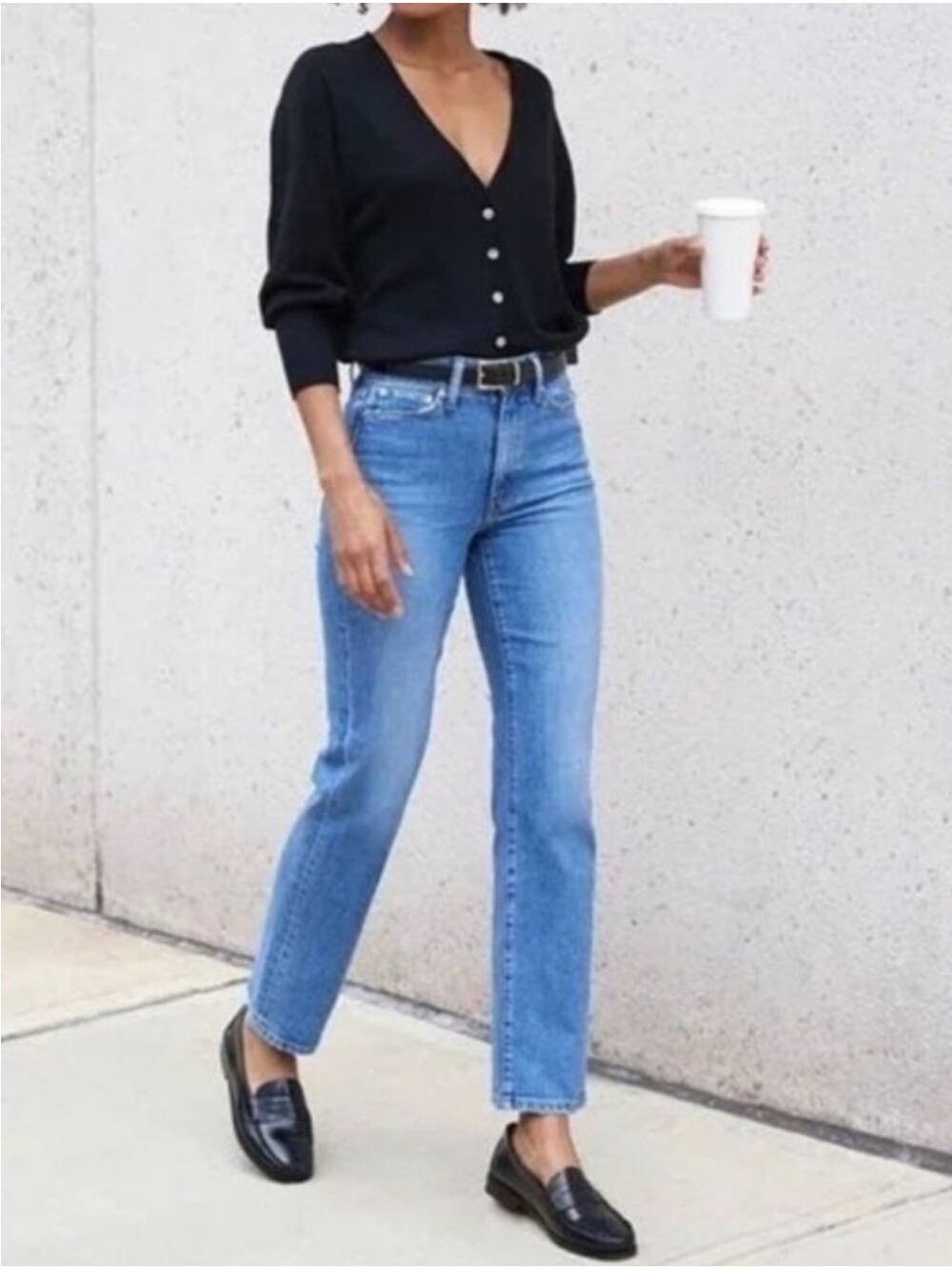 AYR The Lala 90s Straight Leg Jeans Medium Blue Denim size 28